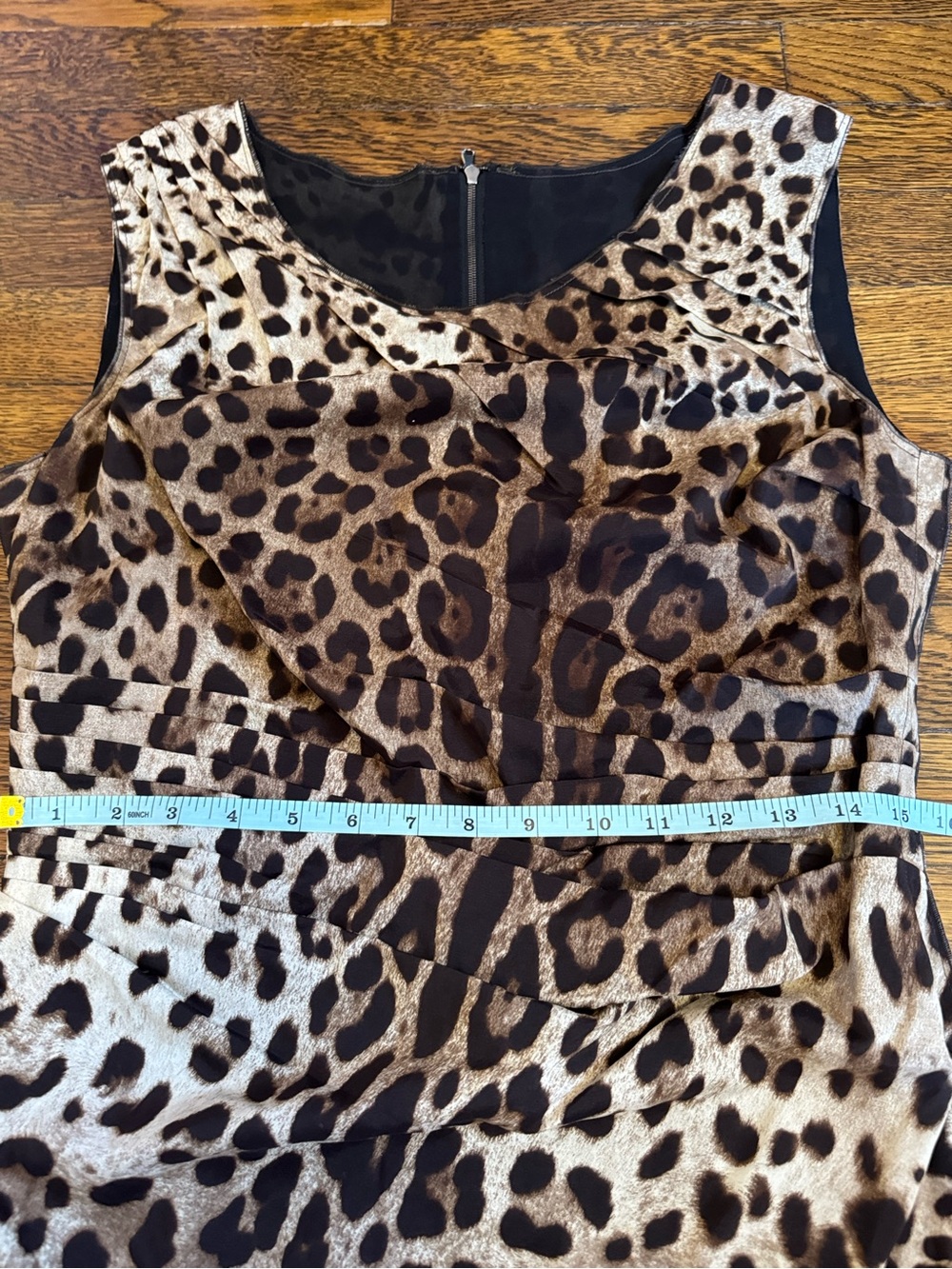 Dolce&Gabbana silk Leopard Print Sleeveless Sheath Dress - Brown IT 46 - Picture 11 of 14
